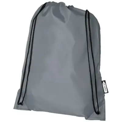 Plecak Oriole ze sznurkiem ściągającym z recyklowanego plastiku PET - szary