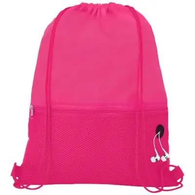 Siateczkowy plecak Oriole ściągany sznurkiem - kolor różowy