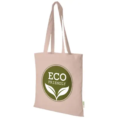 Orissa torba na zakupy z bawełny organicznej z certyfikatem GOTS o gramaturze 100 g/m² - różowy