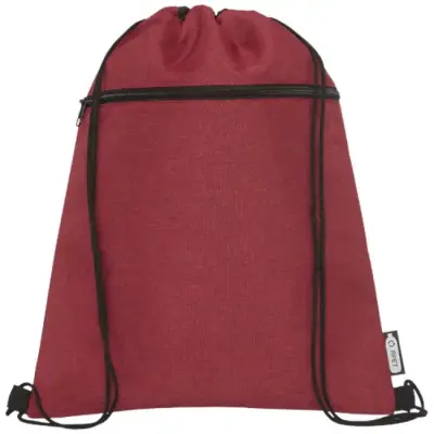 Plecak Ross  ściągany sznurkiem z plastiku z recyclingu - kolor czerwony