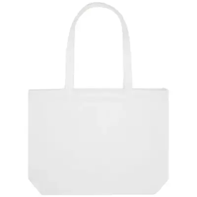 Weekender torba na zakupy z materiału z recyklingu o gramaturze 500 g/m² kolor biały