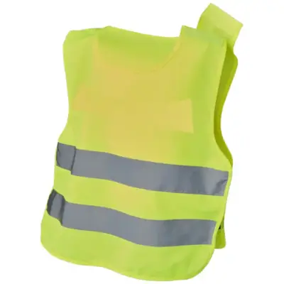Kamizelka bezpieczeństwa Odile z zapięciem na rzepy dla dzieci w wieku 3-6 lat kolor neonowy żółty