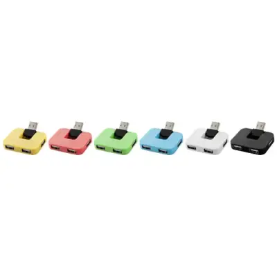 Rozdzielacz USB Gaia 4-portowy - kolor czarny