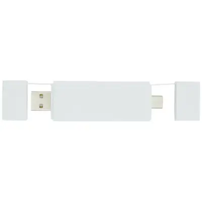 Mulan podwójny koncentrator USB 2.0 - biały
