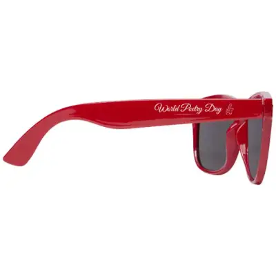 Okulary przeciwsłoneczne z plastiku PET z recyklingu Sun Ray - kolor czerwony