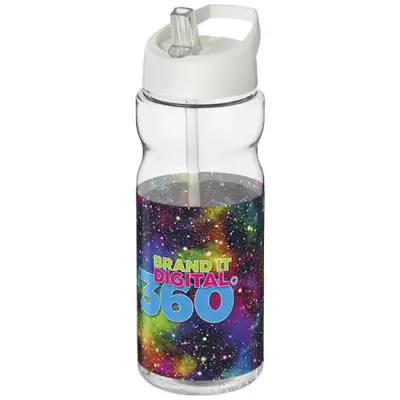 Bidon H2O Base® o pojemności 650 ml z wieczkiem z słomką - kolor przezroczysty