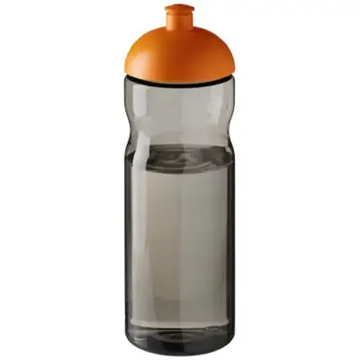 Bidon H2O Eco o pojemności 650 ml z wypukłym wieczkiem kolor ciemnografitowy i pomarańczowy