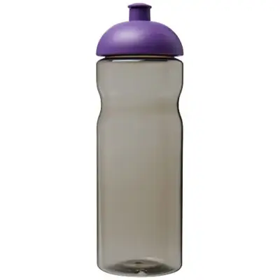 Bidon H2O Eco o pojemności 650 ml z wypukłym wieczkiem kolor ciemnografitowy i fioletowy