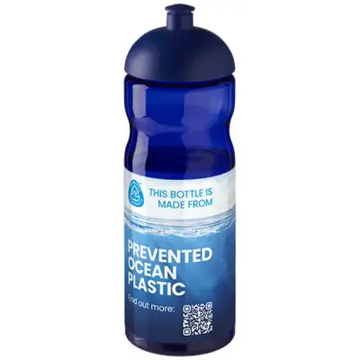 Bidon H2O Eco o pojemności 650 ml z wypukłym wieczkiem kolor niebieski
