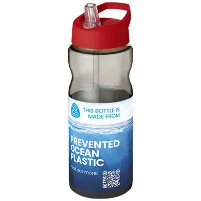 Bidon H2O Eco o pojemności 650 ml z wieczkiem z dzióbkiem - kolor szary