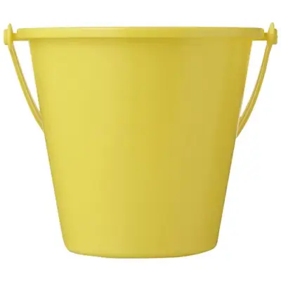 Wiaderko z łopatką Tides z plastiku z recyklingu - kolor żółty