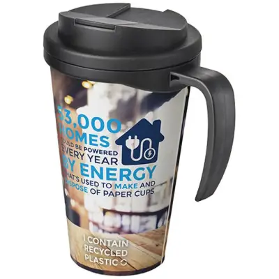 Brite-Americano® Grande 350 ml mug with spill-proof lid - kolor czarny