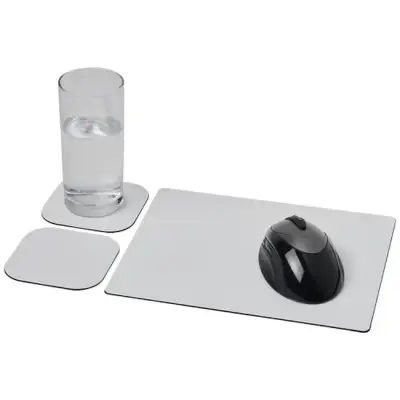 Podkładka pod mysz Brite-Mat® i zestaw podkładek pod naczynia combo 3 - kolor czarny