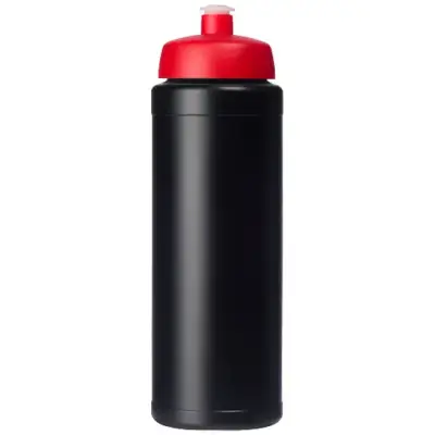 Bidon Baseline® Plus o pojemności 750 ml ze sportowym wieczkiem i uchwytem kolor czarny i czerwony