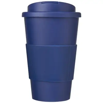 Americano® 350 ml tumbler with grip & spill-proof lid - kolor niebieski