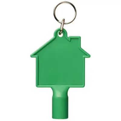 Klucz do skrzynek w kształcie domku Maximilian z brelokiem - kolor zielony
