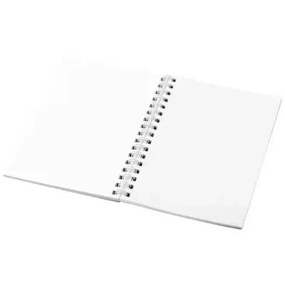bialy z biala spirala, notatnik A6 kolor biały