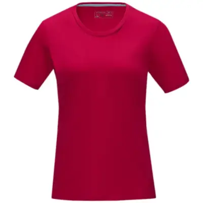 Damska koszulka organiczna Azurite z krótkim rękawem z certyfikatem GOTS kolor czerwony / M
