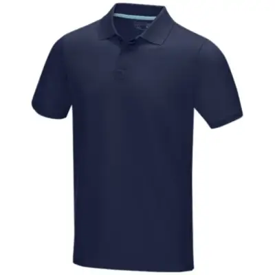 Męska organiczna koszulka polo Graphite z certyfikatem GOTS kolor niebieski / S