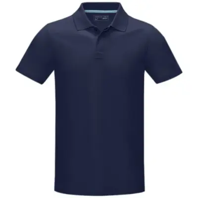 Męska organiczna koszulka polo Graphite z certyfikatem GOTS kolor niebieski / XL