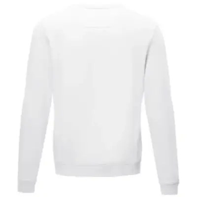 Męska organiczna bluza Jasper wykonana z recyclingu i posiadająca certyfikat GOTS kolor biały / M