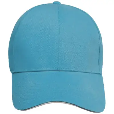 Topaz czapka 6-cio panelowa GRS z recyklingu kolor niebieski
