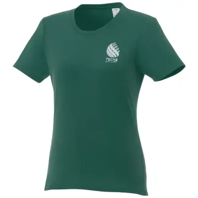 T-shirt damski z krótkim rękawem Heros kolor zielony / XL