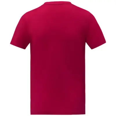Koszulka damska Somoto z krótkim rękawem i kołnierzem w serek kolor czerwony / XL