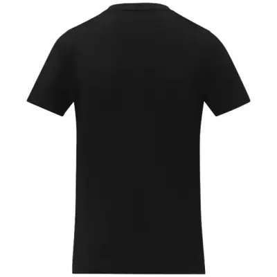 Koszulka damska Somoto z krótkim rękawem i kołnierzem w serek kolor czarny / L