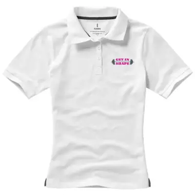Damska koszulka polo Calgary - rozmiar  M - biała