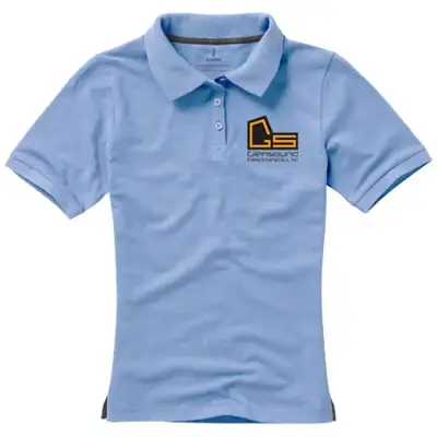 Damska koszulka polo Calgary - rozmiar  XL - kolor niebieski