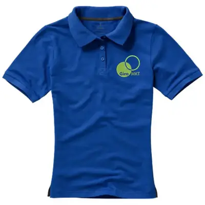 Damska koszulka polo Calgary - rozmiar  XL - niebieska