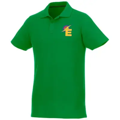 Helios - koszulka męska polo z krótkim rękawem kolor zielony / XS