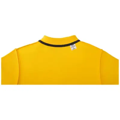Helios - koszulka damska polo z krótkim rękawem kolor żółty / S