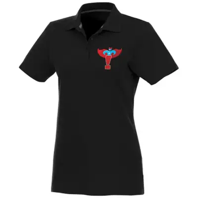 Helios - koszulka damska polo z krótkim rękawem kolor czarny / XL