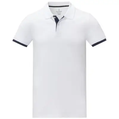 Męska koszulka polo duotone Morgan z krótkim rękawem kolor biały / XS