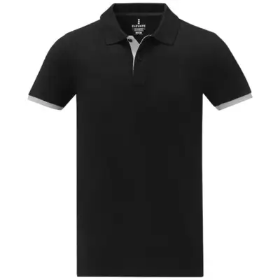 Męska koszulka polo duotone Morgan z krótkim rękawem kolor czarny / 3XL