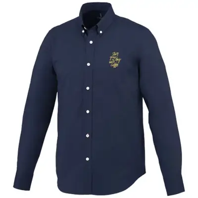 Męska koszula Vaillant z tkaniny Oxford z długim rękawem kolor niebieski / L