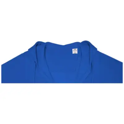 Theron damska bluza z kapturem zapinana na zamek kolor niebieski / XXL
