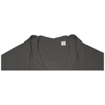 Theron damska bluza z kapturem zapinana na zamek kolor szary / S