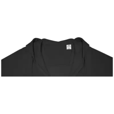 Theron damska bluza z kapturem zapinana na zamek kolor czarny / L