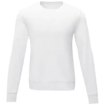 Zenon męska bluza z okrągłym dekoltem kolor biały / S