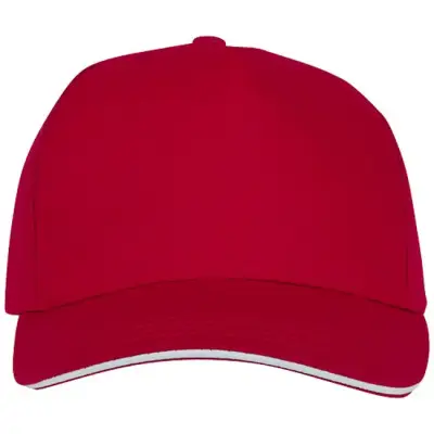 5-panelowa czapka CETO kolor czerwony
