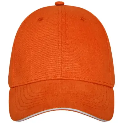 6-panelowa czapka baseballowa Darton kolor pomarańczowy