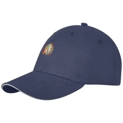 6-panelowa czapka baseballowa Darton kolor niebieski