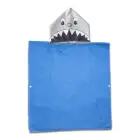 Ponczo-ręcznik z kapturem Sharky, niebieski