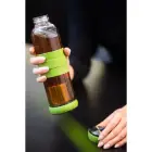 Szklana butelka z zaparzaczem do herbaty Sulmona 550 ml - zielony