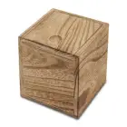 Świeca w drewnianym pudełku Silia kolor brązowy