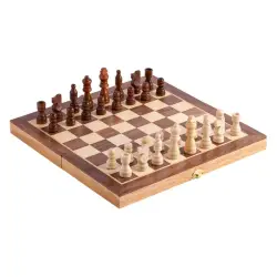Drewniane szachy - brązowy