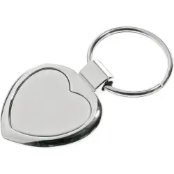 Brelok metalowy Stout Heart  - kolor srebrny
